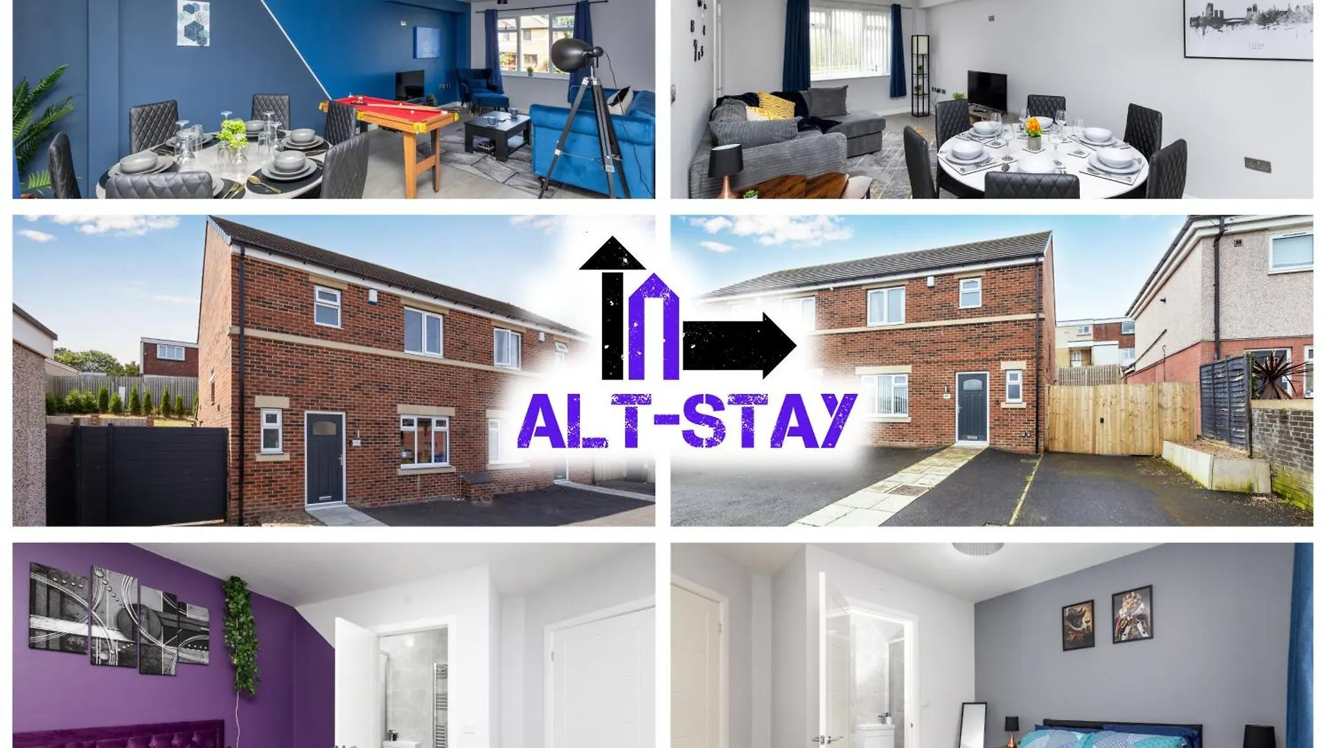 Alt-Stay Leeds Ring Rd - 2X Adjacent 3 Bed Homes - Parking & Fast Fibre Wi-Fi - Ideal For Large Groups, Contractors & Long Stays Leeds (West Yorkshire)
